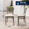 Flash Furniture HERCULES Silver Antique Finish with Clear Coat Ladder Back Metal Restaurant Chair - Tan Vinyl Seat XU-DG694BLAD-CLR-TNV-GG - alternate 2