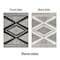 World Rug Gallery Contemporary Geometric Stripe Weather Resistant Reversible Indoor/Outdoor Rug 2 ft x 7 ft Black WR109BLACK2X7 - alternate 2