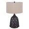 Homeroots 29" Gray Metal Table Lamp With Brown Drum Shade 524739 - alternate 3