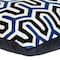 Homeroots 20" X 20" Blue and White Geometric Cotton Zippered Pillow 529289 - alternate 3