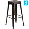 Flash Furniture 4PK 30"H Backless Distressed Copper Metal Barstool 4-ET-BT3503-30-COP-GG - alternate 2