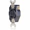 Leviton Flanged Locking Receptacle, L13-30R, 30 A, 600V AC, Three Phase, 3 Pole, Flush Mount, Black 2690 - alternate 1