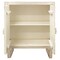 Homeroots 33in Distressed White Solid Wood Two Door Floral Carved Accent Cabinet 489022 - alternate 2