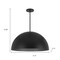 Homeroots 32" Black Aluminum Dome LED Dimmable Outdoor Pendent Hanging Light 683472 - alternate 4