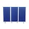 Homeroots 71" Blue Iron Folding Three Panel Screen Room Divider 348668 - alternate 2
