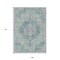 Homeroots 9' X 12' Teal Blue Floral Medallion Washable Indoor Outdoor Area Rug 607948 - alternate 2