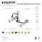 Kingston Brass Two-Handle Wall Mount Bridge Kitchen Faucet, Brushed Brass KS2447PX - alternate 2