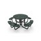 Mytcoat 46in Round Portable Outdoor Table, Green, Seats 8, Punched Steel, Textured Coating 804112 - alternate 1