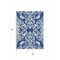 Homeroots 5' X 8' Navy Blue And Ivory Damask Washable Indoor Outdoor Area Rug 614444 - alternate 2