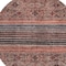 Homeroots 8' Rust Gray And Salmon Round Medallion Washable Indoor Outdoor Area Rug 615910 - alternate 2