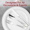 Smarty Had A Party Shiny Metallic Silver Plastic Spoons (600 Spoons), 600PK 7959S-CASE - alternate 3