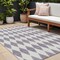 Homeroots 10' X 14' Purple And Lilac Geometric Washable Indoor Outdoor Area Rug 577102 - alternate 1