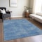 Homeroots 9' X 12' Blue Washable Indoor Outdoor Area Rug 598810 - alternate 2