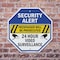 Signmission Security Alert Trespasser Will Be P, 6 Inch X 6 Inch, Plastic Sign OC-P-6-186 - alternate 2