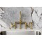 Kingston Brass Bridge Kitchen Faucet with Brass Sprayer, Brushed Brass KS2337TKL - alternate 2