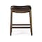 Homeroots 26" Brown Faux Leather and Solid Wood Backless Counter Height Bar Chair 632508 - alternate 3