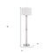 Homeroots 60" Chrome Two Light Traditional Shaped Floor Lamp With White Rectangular Shade 526273 - alternate 2
