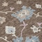Homeroots 5' X 8' Chocolate Beige And Blue Floral Washable Indoor Outdoor Area Rug 606147 - alternate 3