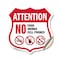 Signmission Property Shield Sign No Food No Drinks N, 12 Inch X 12 Inch, Vinyl Decal SHI-D-12-455 - alternate 1