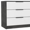 Homeroots 28" White and Gray Three Drawer Dresser 544001 - alternate 2