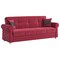 Homeroots 89" Burgundy Microfiber Convertible Futon Sleeper Sofa And Toss Pillows With Storage 607156 - alternate 4