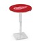 Holland Bar Stool Co 42" Chrome Detroit Red Wings Pub Table, 36" dia. Top L217C4236DetRed - alternate 1
