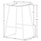 Leisuremod Melrose Modern Wood Counter Stool With Chrome Frame, Walnut MS26WN - alternate 2