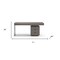 Homeroots 71" Gray Wood and Stainless Steel Computer Desk With Five Drawers 722400 - alternate 3