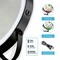 Fab Glass And Mirror Rechargeable Lighted Makeup Mirror 8inch, 1x/10x Magnification 3 Color Lights Touch Screen Dim HCMK8BL - alternate 2