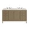 James Martin Vanities Chicago 60" Dbl Vanity, Walnut Whisper, w/ 3 CM Siberian Silestone Top w/FreePower Wireless Charger 503-V60D-WLW-FSFR - alternate 1