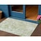 Homeroots 3' X 5' Artichoke Green Lavender And Beige Floral Washable Indoor Outdoor Area Rug 611180 - alternate 1