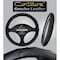 Dash Designs Comfort Grips Contourz Pro Grip Leather 13.5in - 14.5in Steering Wheel Cover - Black / Blue 3401BL - alternate 2