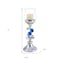Homeroots 18" Blue Clear And Silver Polyresin Tabletop Hurricane Candle Holder 468338 - alternate 2