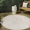 Jonathan Y Nordby High-Low Geometric Arch Scandi Striped Ivory/Cream 5 ft Round Indoor/Outdoor Area Rug SCN104B-5R - alternate 1