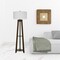 Homeroots 65" Brown Tripod Floor Lamp With White Rectangular Shade 526274 - alternate 2