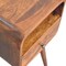 Homeroots 22" Brown Solid Wood Square One Drawer Nightstand 651487 - alternate 4