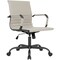 Leisuremod Harris Faux Leather Office Chair - Mid-Back Ergonomic Swivel Desk Chair, Iron Base HOBL19TL - alternate 1