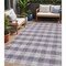 Homeroots 5' X 8' Lavender And Ivory Plaid Washable Indoor Outdoor Area Rug 595494 - alternate 1