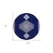 Homeroots 8' Navy Blue Gray And Brown Round Oriental Washable Indoor Outdoor Area Rug 598426 - alternate 2