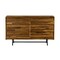 Homeroots 57" Brown and Black Solid Wood Six Drawer Double Dresser 518627 - alternate 1