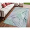 Homeroots 5' X 8' Blue and Gray Abstract Washable Non Skid Indoor Outdoor Area Rug 559356 - alternate 1
