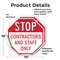Signmission Stop Contractors and Staff Only, 10 inch X 10 inch, Vinyl Decal, 2PK OC-D-2PACK-10-237 - alternate 2
