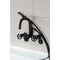 Kingston Brass Wall Mount Clawfoot Tub Faucet, Matte Black AE8450RX - alternate 2