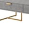 Homeroots 46" Gray And Gold Stainless Steel Coffee Table With Two Drawers 543872 - alternate 4