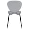 Leisuremod Modern Oyster Transparent Side Dining Side Chair with Black Base in Black, 4PK OCB-17TBL4 - alternate 4