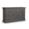 Homeroots 64" Gray Solid Wood Seven Drawer Double Dresser 554674 - alternate 2
