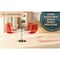 Leisuremod Astor Plastic Dining Chair with White Steel Base in Transparent Red, 4PK ACW-20TR4 - alternate 3