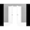 Sartodoors Solid French Double Doors 64 x 96in, Planum 0888 Painted White W/ Frosted Glass PLANUM0888DD-BEM-6496 - alternate 2