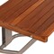 Homeroots 14" X 20" Brown Teak Rectangular Shower Bench 549333 - alternate 2