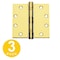 Global Door Controls 4.5 in Leaf W x 4.5 in Leaf H, Brass CP4545BB-US3-3 - alternate 1